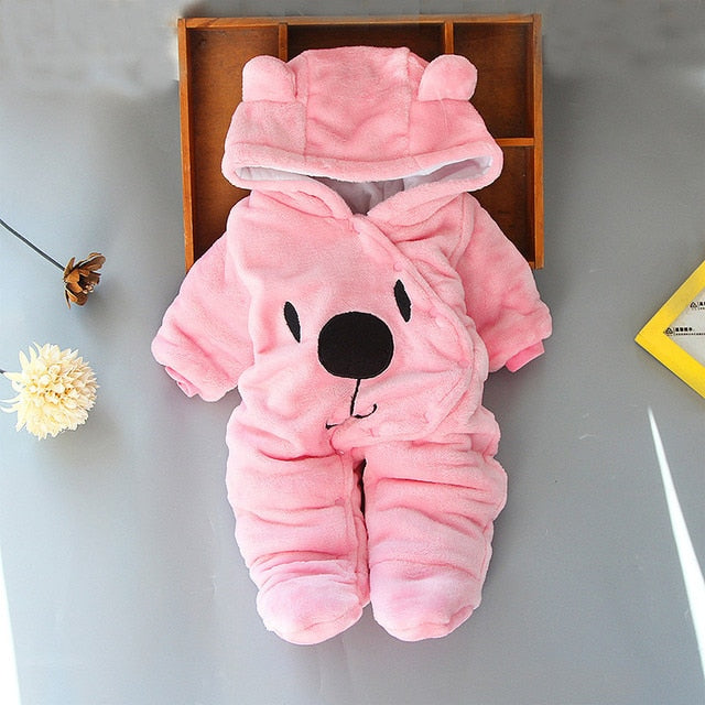 Winter Bear Suit with Baby Footies