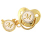 Custom Monogram Gold Paci Pacifier Binkie