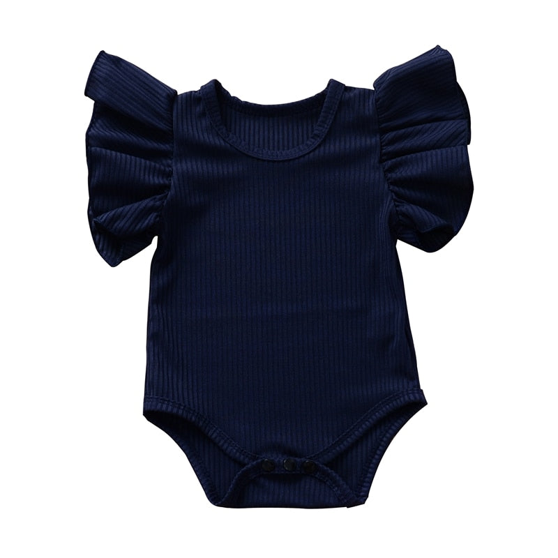 Newborn/Toddler Body Suit with ruffled sleeves