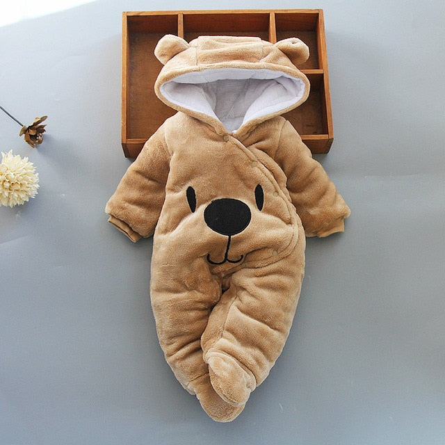 Winter Bear Suit with Baby Footies