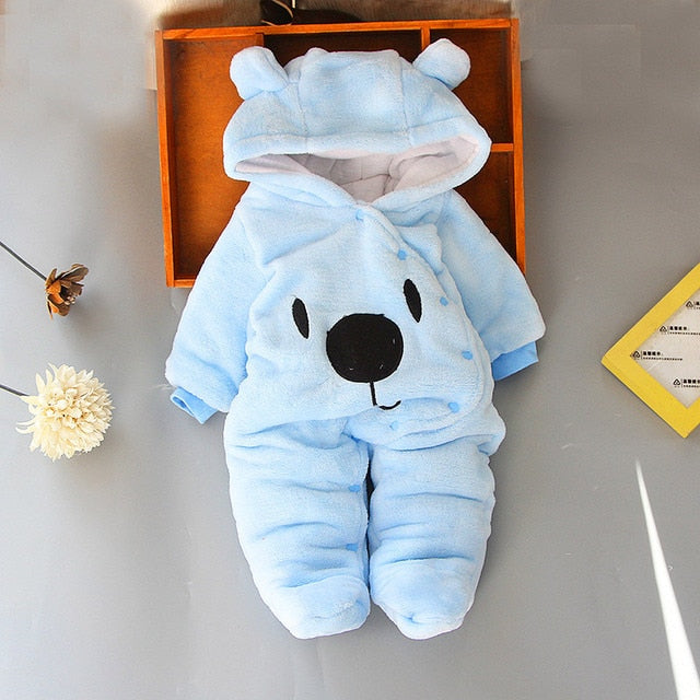 Winter Bear Suit with Baby Footies