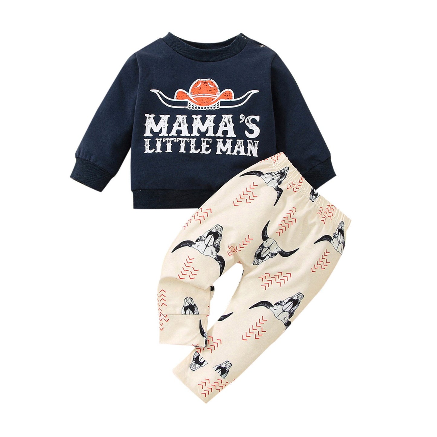 Western Cow Little Man Legging Tops Set