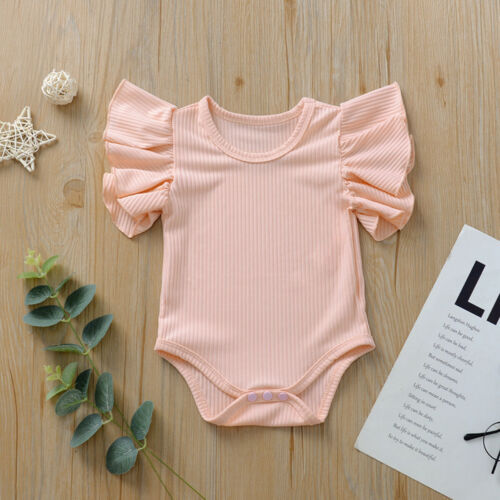 Newborn/Toddler Body Suit with ruffled sleeves