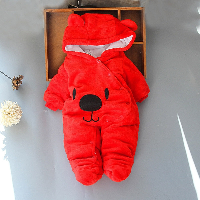 Winter Bear Suit with Baby Footies