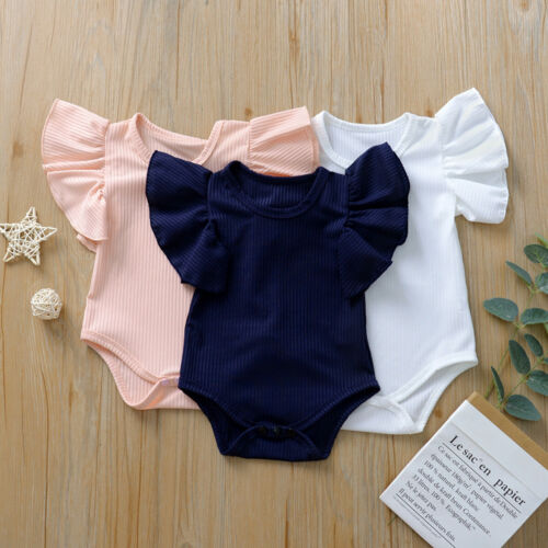 Newborn/Toddler Body Suit with ruffled sleeves